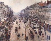 Boulevard Montmartre,morning cloudy weather Camille Pissarro